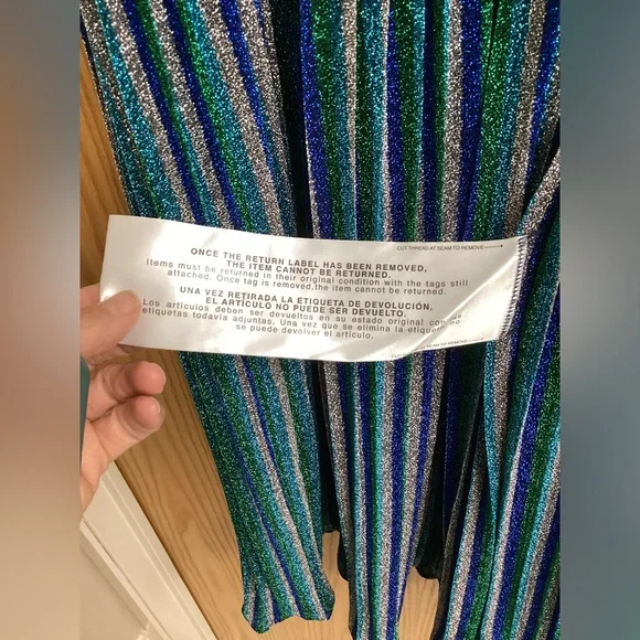 Dress the population Rosalie Metallic Stripe Strapless Cocktail Dress - Picture 7 of 16